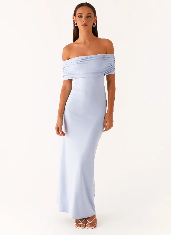 Normani Maxi Dress - Pale Blue Comfortable Long Skirt